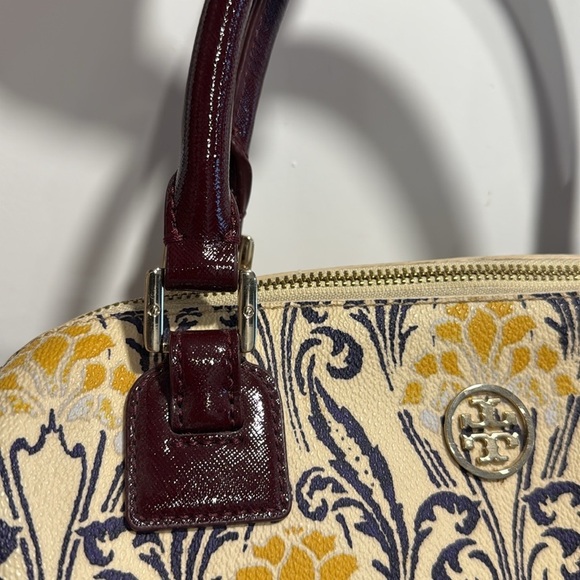 Tory Burch Bowling Bag Floral Contrast Print - Picture 7 of 15